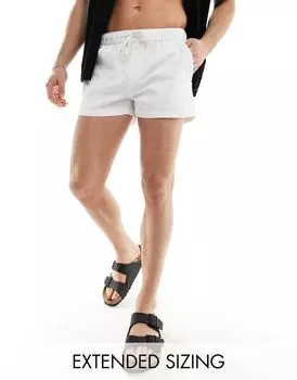 Белые шорты чинос скинни ASOS DESIGN
