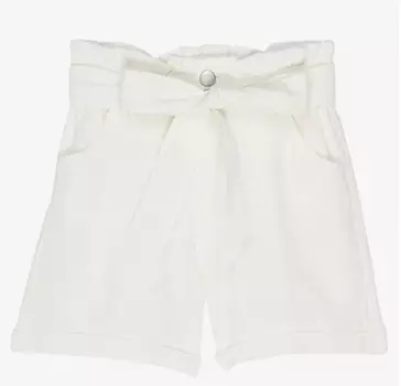 Белые шорты на пуговицах с поясом для девочек Vintage Havana, белый