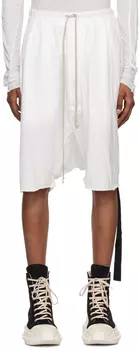 Белые шорты на шнурке Rick Owens DRKSHDW