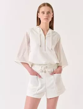 Белые шорты с карманами и высокой талией Jimmy Key