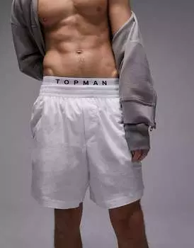 Белые шорты Topman Lounge из поплина