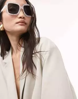 Белые солнцезащитные очки-клеш Topshop