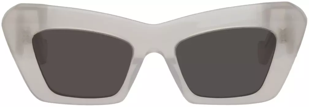 Белые солнцезащитные очки «кошачий глаз» Loewe