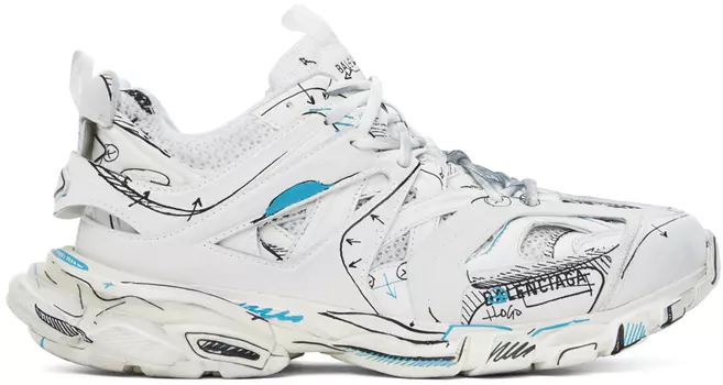 Белые спортивные кроссовки Balenciaga