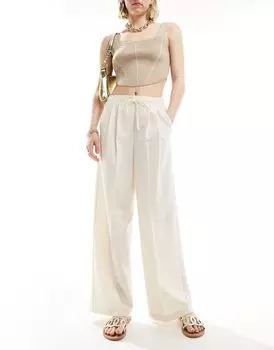 Белые строгие брюки ASOS DESIGN