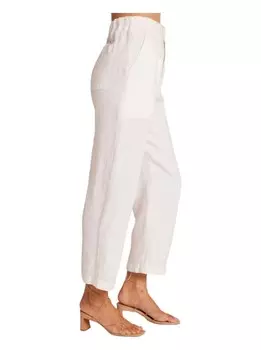 Белые свободные брюки со складками спереди Bella Dahl, белый