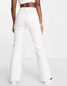 Белые свободные джинсы-клеш Topshop