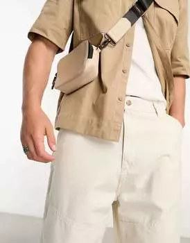 Белые свободные прямые брюки с широкими вставками Carhartt WIP