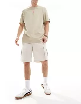 Белые свободные шорты карго Jack & Jones