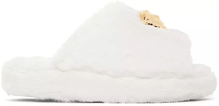 Белые тапочки 'La Medusa' Versace Underwear