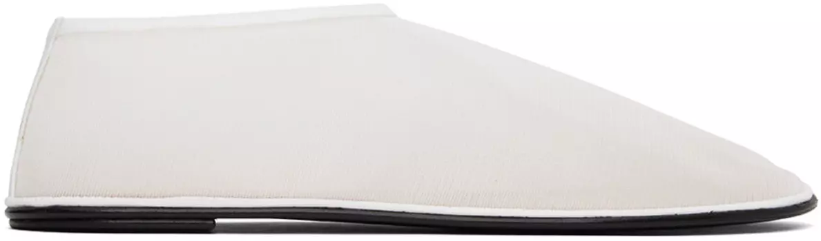 Белые тапочки-носки The Row, цвет White