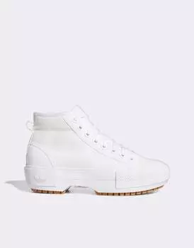 Белые треккинговые кроссовки adidas Originals Nizza