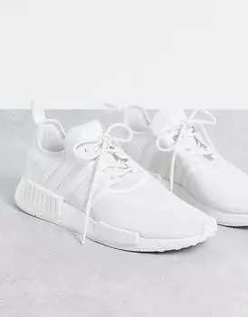 Белые тройные кроссовки adidas Originals NMD_R1
