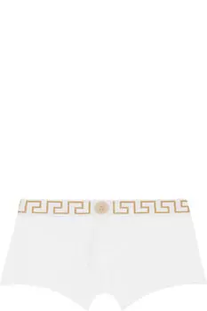 Белые трусы-боксеры Greca Border Versace Underwear