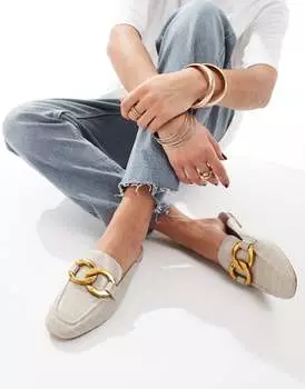 Белые туфли без каблуков ASOS DESIGN Mia