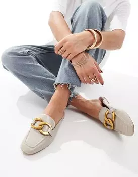 Белые туфли без каблуков ASOS Mia