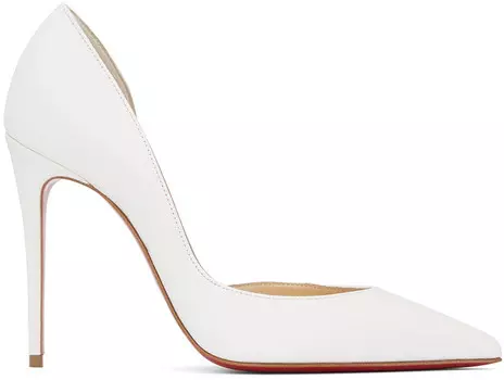 Белые туфли на каблуке 100 Iriza Cut-Out Christian Louboutin