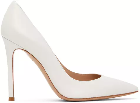 Белые туфли на каблуке Gianvito 105 Gianvito Rossi