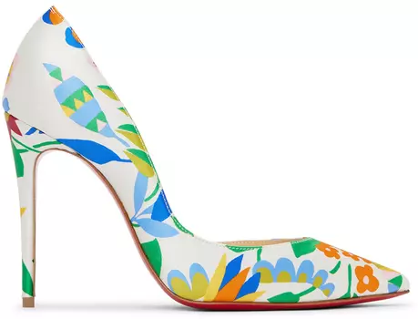 Белые туфли на каблуке Iriza 100 Christian Louboutin
