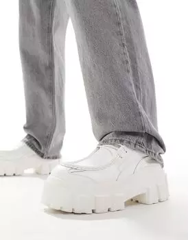 Белые туфли на шнуровке ASOS DESIGN CHUNKY