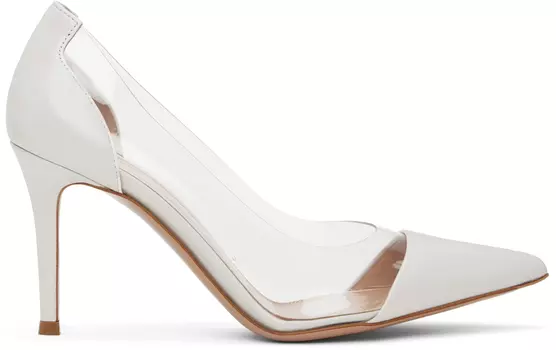 Белые туфли Plexi 85 Gianvito Rossi