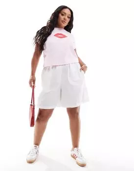 Белые удлиненные боксеры ASOS Curve
