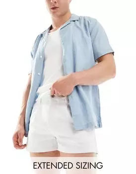 Белые укороченные джинсовые шорты со складками ASOS DESIGN