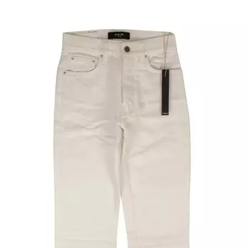 Белые укороченные прямые джинсы Amiri, белый