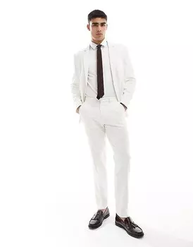 Белые узкие брюки ASOS DESIGN