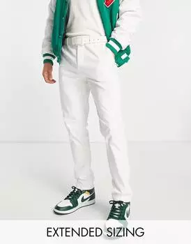 Белые узкие брюки чинос ASOS DESIGN