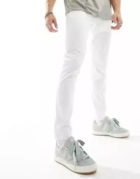 Белые узкие брюки чиносы Jack & Jones