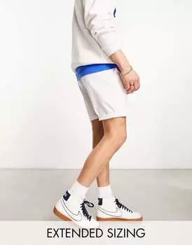 Белые узкие шорты чинос средней длины ASOS DESIGN