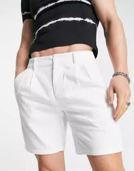 Белые вельветовые шорты ASOS DESIGN