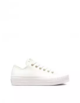 Белые винтажные кроссовки на платформе Converse Chuck Taylor All Star Lift