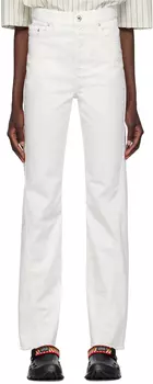 Белые витые джинсы Optic Lanvin