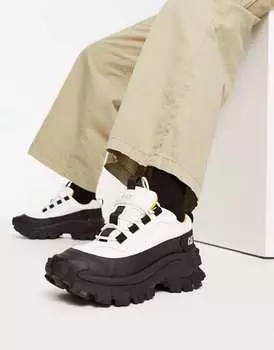 Белые водонепроницаемые массивные кроссовки CAT Intrum galosh