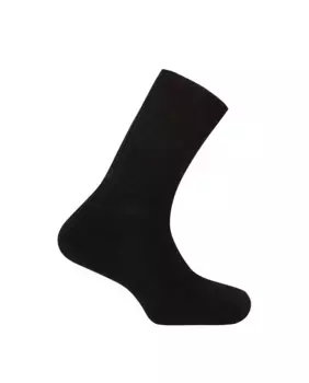 Белые вязаные мужские носки из 100% шерсти в рубчик Punto Blanco, черный