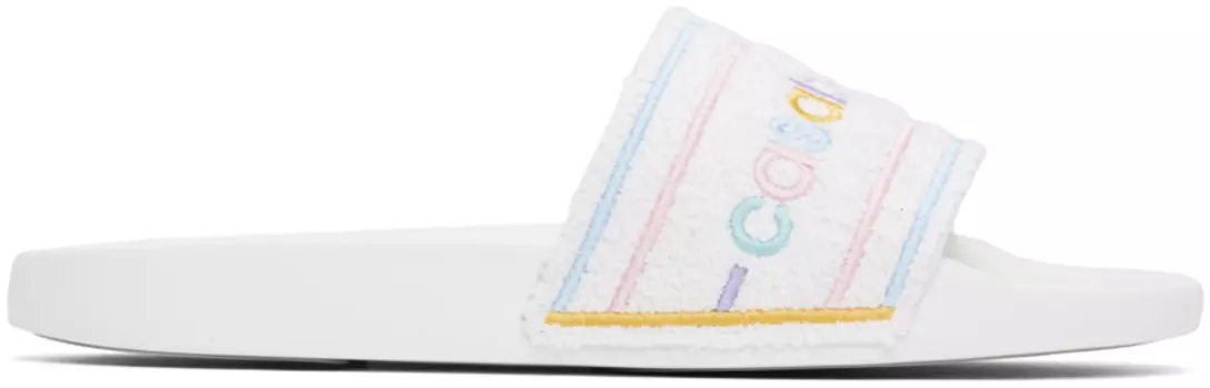 Белые вышитые сандалии Casablanca