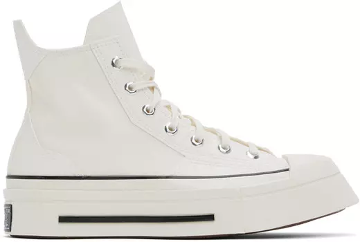 Белые высокие кеды Chuck 70 De Luxe Squared Converse