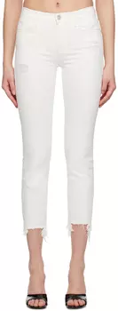 Белые высокие прямые джинсы Le High FRAME