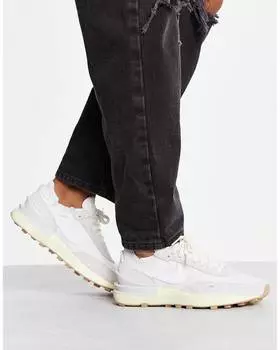 Белые замшевые кроссовки Nike Waffle One