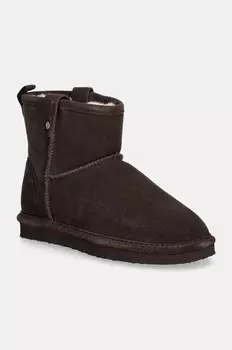 Белые замшевые зимние ботинки BIASNOW Bianco, коричневый