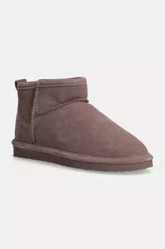 Белые замшевые зимние ботинки BIASNOW Bianco, коричневый