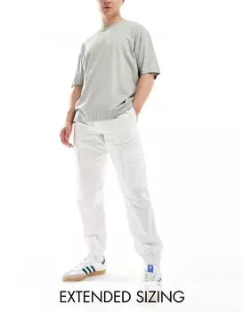 Белые зауженные брюки без застежек ASOS DESIGN