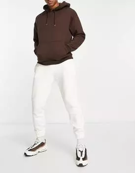 Белые зауженные джоггеры ASOS DESIGN