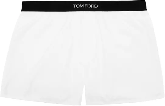 Белые жаккардовые боксеры TOM FORD