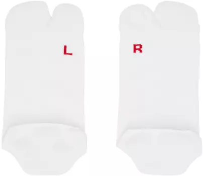 Белые жаккардовые носки tao