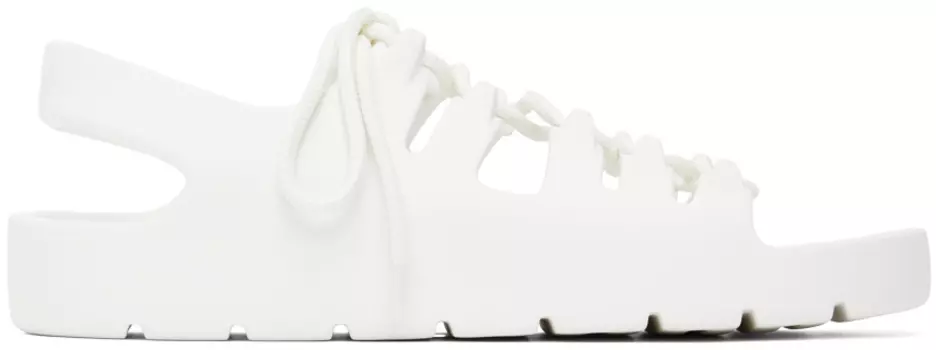 Белые желейные сандалии Bottega Veneta