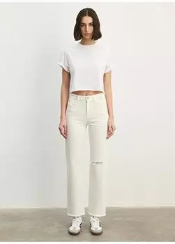 Белые женские джинсовые брюки Barcelona College M101047-86438 Mavi, белый