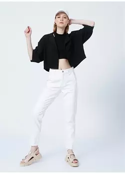 Белые женские джинсовые брюки с завышенной талией для мам Black On Black